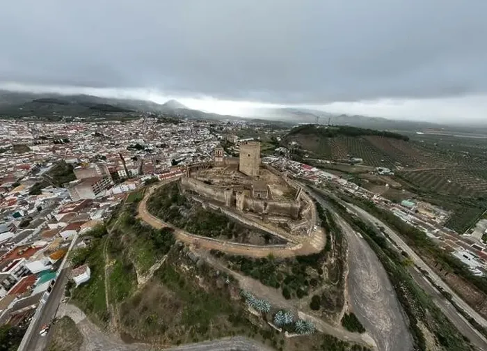 Framed Print : aerial view of the castle of Alcaudete in the province of Jaén, Andalusia Framed Print : aerial view of the castle of Alcaudete in the province of Jaén, Andalusia
