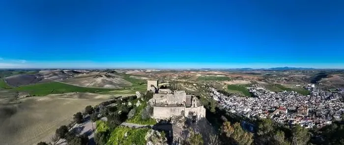 Framed Print : aerial view of the castle of Fatetar in the municipality of Espera, Spain Framed Print : aerial view of the castle of Fatetar in the municipality of Espera, Spain