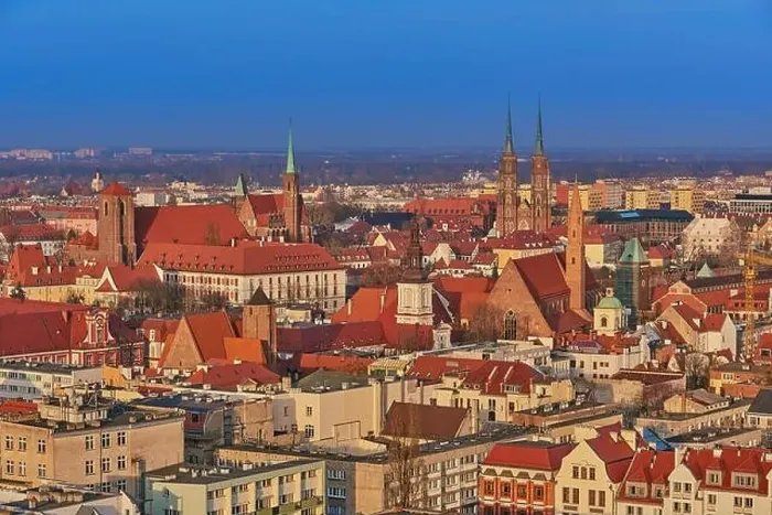 Framed Print : Aerial view on the centre of the city Wroclaw, Poland Framed Print : Aerial view on the centre of the city Wroclaw, Poland