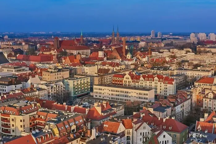 Framed Print : Aerial view on the centre of the city Wroclaw, Poland Framed Print : Aerial view on the centre of the city Wroclaw, Poland