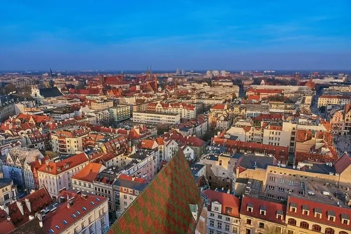 Framed Print : Aerial view on the centre of the city Wroclaw, Poland Framed Print : Aerial view on the centre of the city Wroclaw, Poland