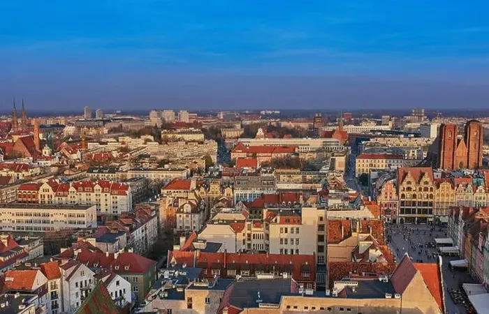Framed Print : Aerial view on the centre of the city Wroclaw, Poland Framed Print : Aerial view on the centre of the city Wroclaw, Poland