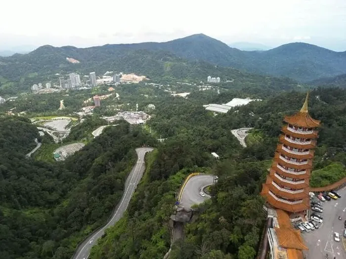 Framed Print : An aerial view of the Chin Swee Temple in the Genting Highlands area of Malaysia Framed Print : An aerial view of the Chin Swee Temple in the Genting Highlands area of Malaysia