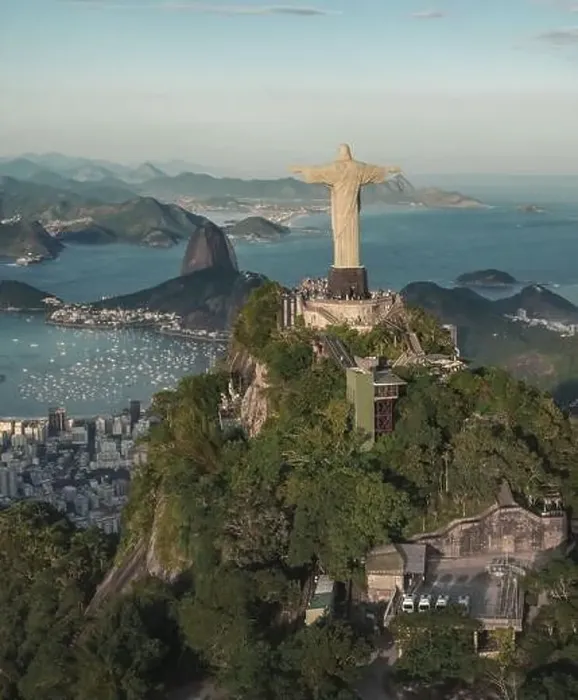 Framed Print : Aerial view of Christ the Redeemer Statue and Sugarloaf Mountain - Rio de Janeiro, Brazil Framed Print : Aerial view of Christ the Redeemer Statue and Sugarloaf Mountain - Rio de Janeiro, Brazil