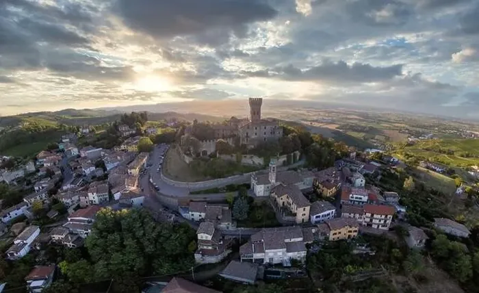 Framed Print : Aerial view of Cigognola Castle - vineyards and countryside in background, Oltrepo Pavese, Pavia, Lombardy, Italy Framed Print : Aerial view of Cigognola Castle - vineyards and countryside in background, Oltrepo Pavese, Pavia, Lombardy, Italy