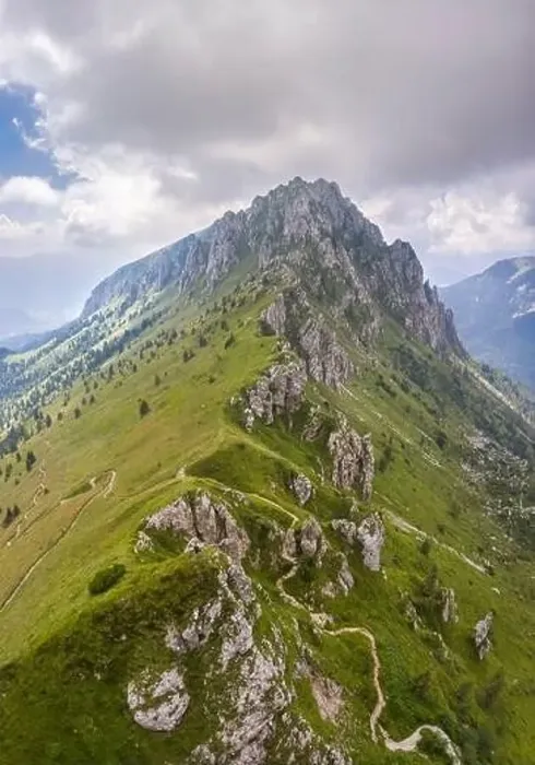 Framed Print : Aerial view of Cima di Bares, Passo Olone and Valzurio valley at the foothills of Pizzo della Presolana