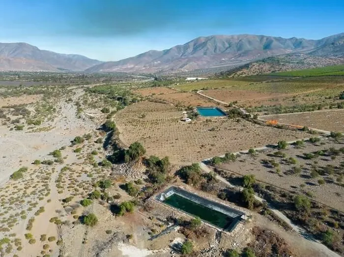 Framed Print : Aerial view of citriculture in Petorca in Chile, South America - plantation of citrus fruits Framed Print : Aerial view of citriculture in Petorca in Chile, South America - plantation of citrus fruits