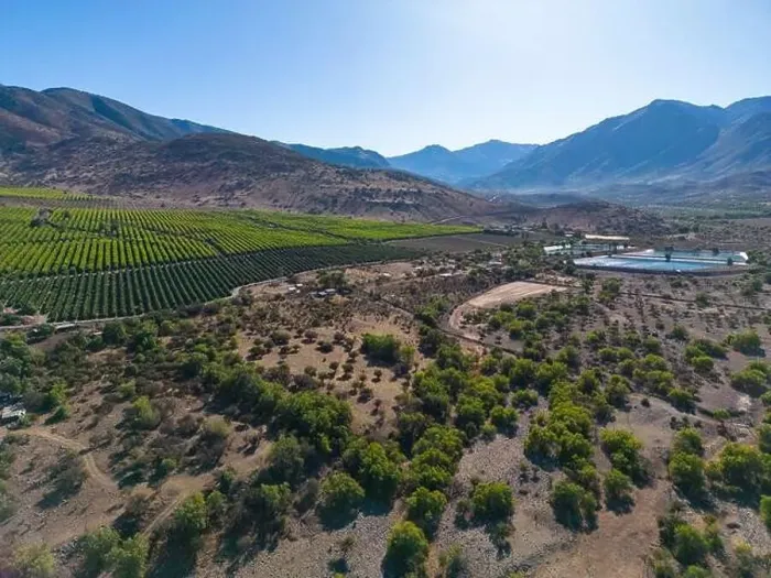 Framed Print : Aerial view of citriculture in Petorca in Chile, South America - plantation of citrus fruits Framed Print : Aerial view of citriculture in Petorca in Chile, South America - plantation of citrus fruits