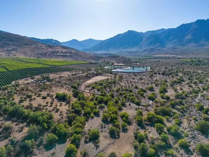 Framed Print : Aerial view of citriculture in Petorca in Chile, South America - plantation of citrus fruits Framed Print : Aerial view of citriculture in Petorca in Chile, South America - plantation of citrus fruits