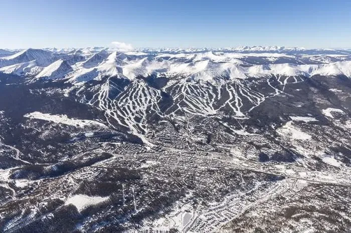 Framed Print : Aerial view of the city of Breckenridge, Colorado, USA, on a sunny Winter day Framed Print : Aerial view of the city of Breckenridge, Colorado, USA, on a sunny Winter day