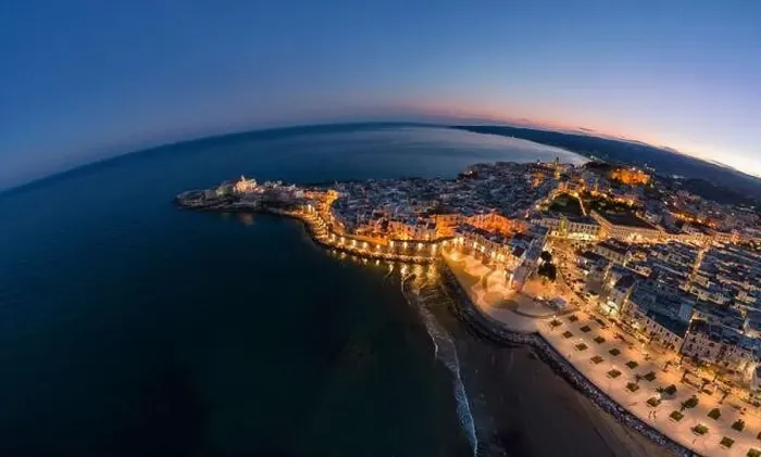 Framed Print : Aerial view of the city of Vieste, gargano national park, italy Framed Print : Aerial view of the city of Vieste, gargano national park, italy