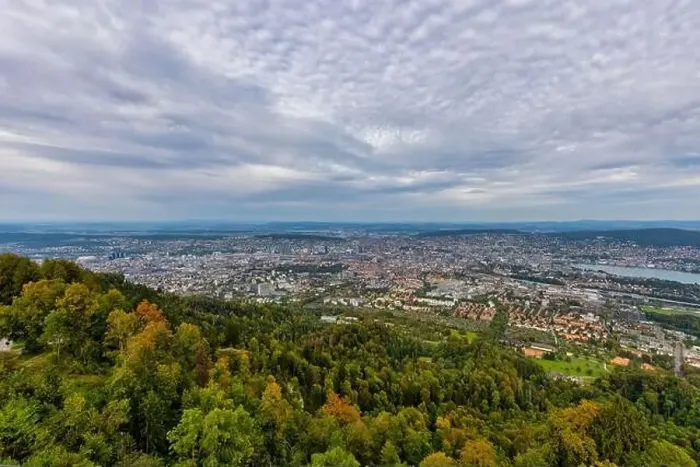Framed Print : Aerial view of the city of Zurich in Zurich, Switzerland Framed Print : Aerial view of the city of Zurich in Zurich, Switzerland