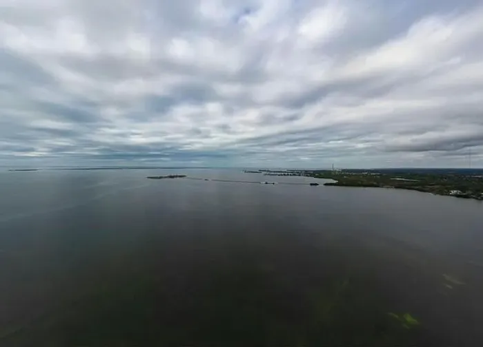 Framed Print : An aerial view of the clouds and sea north of Tampa in Florida, USA Framed Print : An aerial view of the clouds and sea north of Tampa in Florida, USA