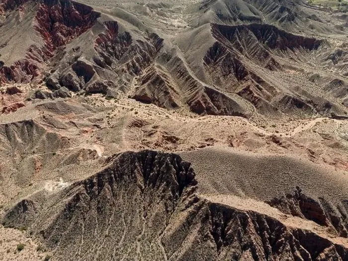 Framed Print : Aerial view of the colorful hiking area Quebrada de las Señoritas in Jujuy Framed Print : Aerial view of the colorful hiking area Quebrada de las Señoritas in Jujuy