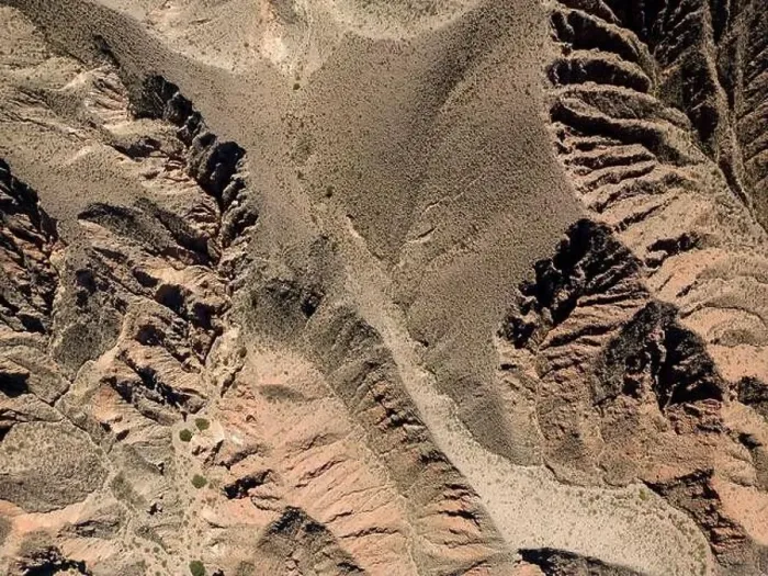 Framed Print : Aerial view of the colorful hiking area Quebrada de las Señoritas in Jujuy Framed Print : Aerial view of the colorful hiking area Quebrada de las Señoritas in Jujuy