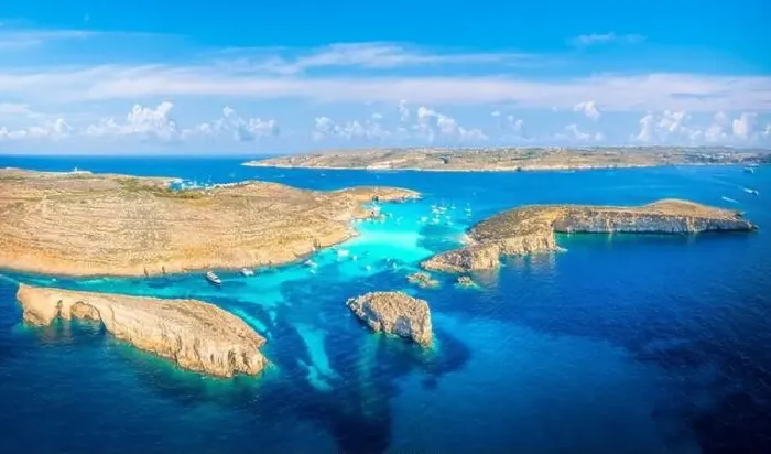 Framed Print : Aerial view of Comino Island, Malta Framed Print : Aerial view of Comino Island, Malta