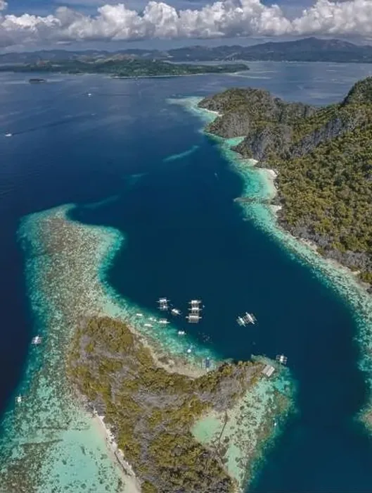 Framed Print : Aerial view of Coron island in Palawan, Philippines Framed Print : Aerial view of Coron island in Palawan, Philippines