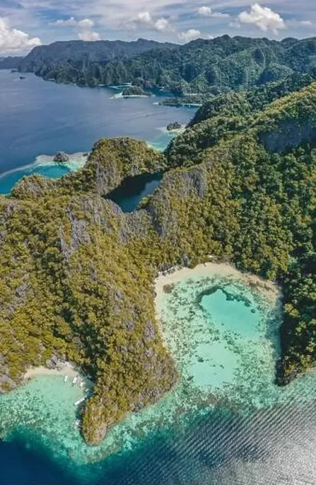 Framed Print : Aerial view of Coron island in Palawan, Philippines Framed Print : Aerial view of Coron island in Palawan, Philippines
