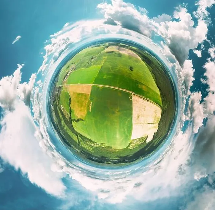 Framed Print : Aerial View Countryside Rural Landscape With Small Village, Gardens And Green Field In Spring Summer Day. Elevated View. Little Small Planet Concept Framed Print : Aerial View Countryside Rural Landscape With Small Village, Gardens And Green Field In Spring Summer Day. Elevated View. Little Small Planet Concept