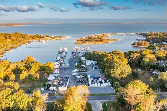 Framed Print : Aerial view of Mill Creek Marina, Sag Harbor, NY Framed Print : Aerial view of Mill Creek Marina, Sag Harbor, NY