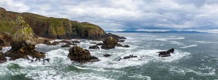 Framed Print : Aerial view of the Crohy Head Sea Arch, County Donegal - Ireland Framed Print : Aerial view of the Crohy Head Sea Arch, County Donegal - Ireland