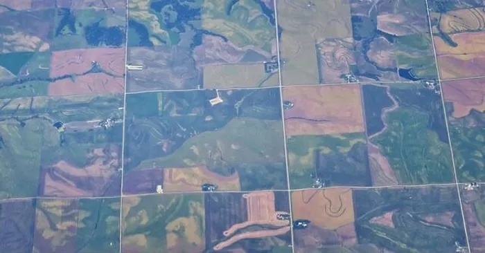 Framed Print : Aerial view of crop circles and squares over midwest states on flight over Colorado Framed Print : Aerial view of crop circles and squares over midwest states on flight over Colorado