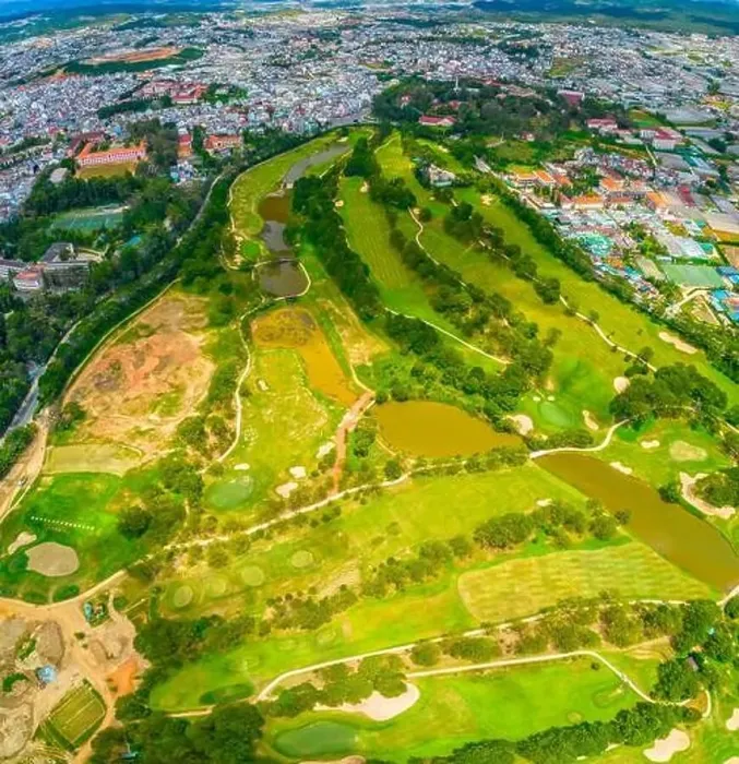 Framed Print : Aerial view of Da Lat city beautiful tourism destination in central highlands Vietnam Framed Print : Aerial view of Da Lat city beautiful tourism destination in central highlands Vietnam
