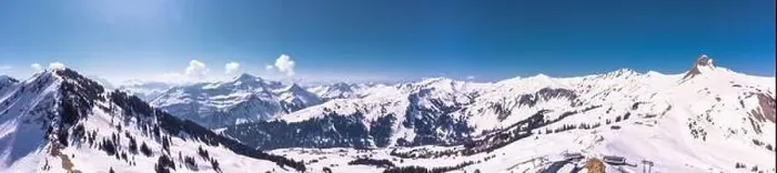 Framed Print : Aerial top view over Damuels skiing area Framed Print : Aerial top view over Damuels skiing area