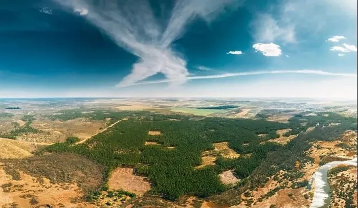 Framed Print : Aerial View Of Deforestation Area Landscape Framed Print : Aerial View Of Deforestation Area Landscape