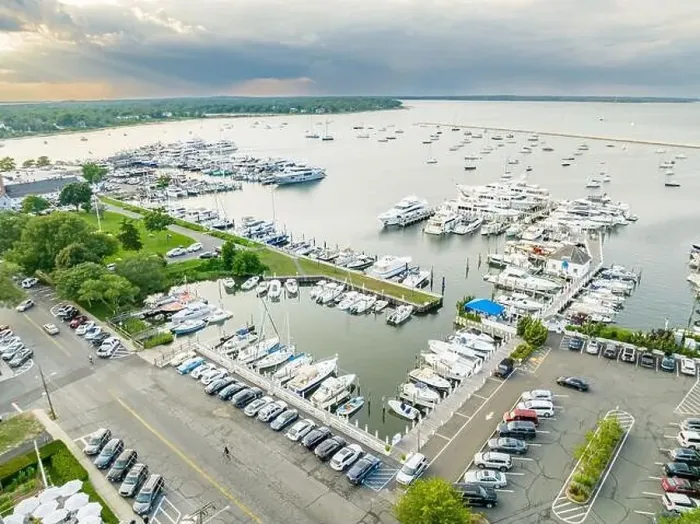 Framed Print : aerial view of docked boats in sag harbor, ny Framed Print : aerial view of docked boats in sag harbor, ny