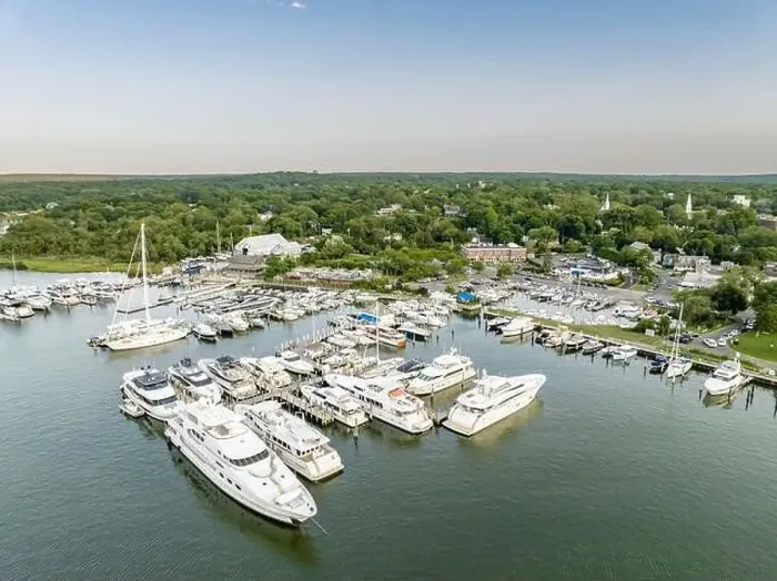 Framed Print : aerial view of the docks in sag harbor, ny Framed Print : aerial view of the docks in sag harbor, ny