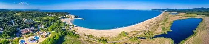 Framed Print : Aerial view of the driver's beach near Sozopol in Bulgaria Framed Print : Aerial view of the driver's beach near Sozopol in Bulgaria