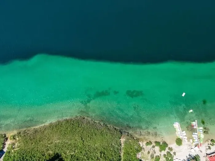 Framed Print : Aerial top view by drone of Kournas lake on Crete island. Greece Framed Print : Aerial top view by drone of Kournas lake on Crete island. Greece