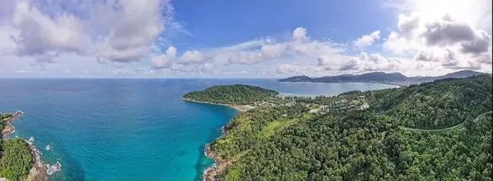Framed Print : Aerial view drone shot Amazing panorama phuket island Framed Print : Aerial view drone shot Amazing panorama phuket island