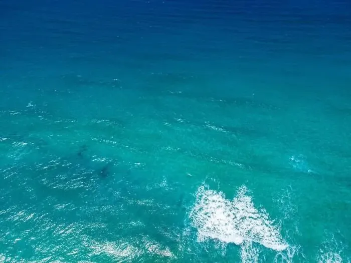 Framed Print : Aerial top view by drone of turquoise surface of the sea Framed Print : Aerial top view by drone of turquoise surface of the sea