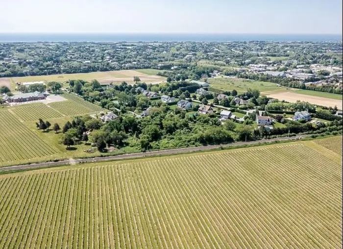 Framed Print : aerial view of duck walk vineyards and near by houses, Water Mill, NY Framed Print : aerial view of duck walk vineyards and near by houses, Water Mill, NY