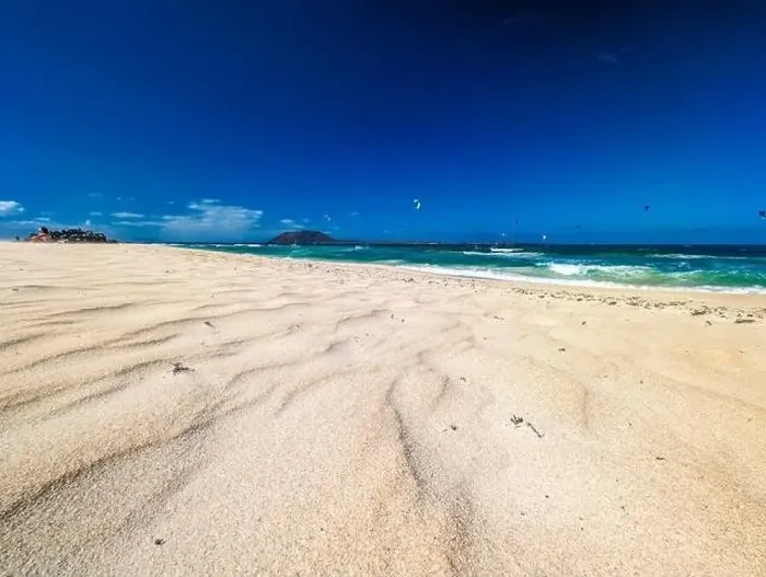 Framed Print : Aerial view of Dunas de Corralejo beach in Fuerteventura, Canary Island, Spain Framed Print : Aerial view of Dunas de Corralejo beach in Fuerteventura, Canary Island, Spain