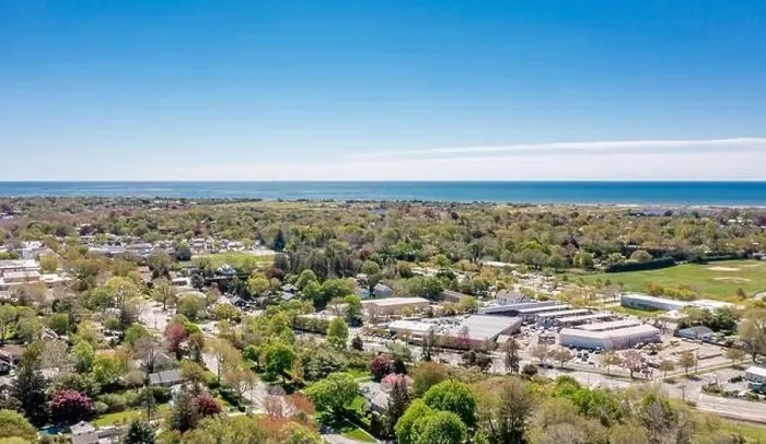 Framed Print : Aerial view of East Hampton village Framed Print : Aerial view of East Hampton village