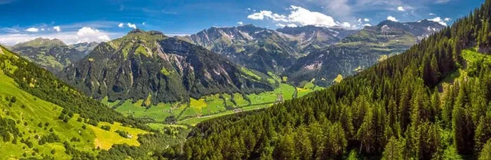 Framed Print : Aerial view of Elm village and Swiss mountains - Piz Segnas Framed Print : Aerial view of Elm village and Swiss mountains - Piz Segnas