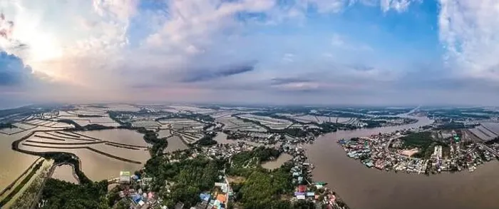 Framed Print : Aerial view of an estuary near Wat Pak Ao, Phetchaburi, Thailand Framed Print : Aerial view of an estuary near Wat Pak Ao, Phetchaburi, Thailand