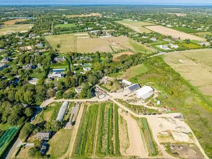 Framed Print : Aerial view of Fairview farm at Mecox and surrounding area Framed Print : Aerial view of Fairview farm at Mecox and surrounding area