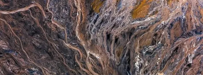Framed Print : Aerial view of the famous red mud disaster site, abstract lines, surreal landscape, icelandic feeling Framed Print : Aerial view of the famous red mud disaster site, abstract lines, surreal landscape, icelandic feeling