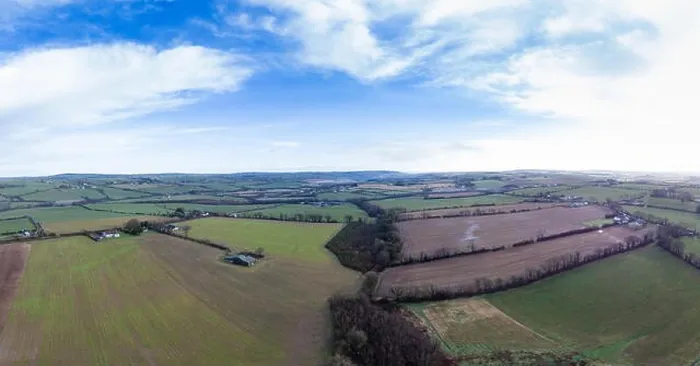 Framed Print : Aerial view of farmland Framed Print : Aerial view of farmland