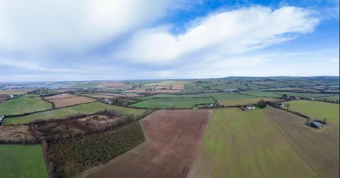 Framed Print : Aerial view of farmland Framed Print : Aerial view of farmland