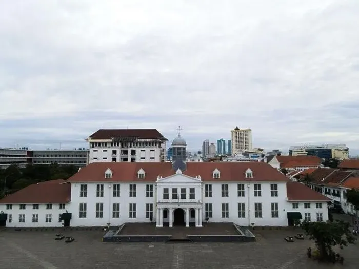 Framed Print : Aerial View. Fatahilah museum at Old City at Jakarta Framed Print : Aerial View. Fatahilah museum at Old City at Jakarta