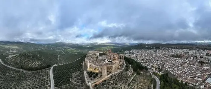 Framed Print : aerial view of the fortress of La Mota in the municipality of Alcalá the Real, Andalusia Framed Print : aerial view of the fortress of La Mota in the municipality of Alcalá the Real, Andalusia