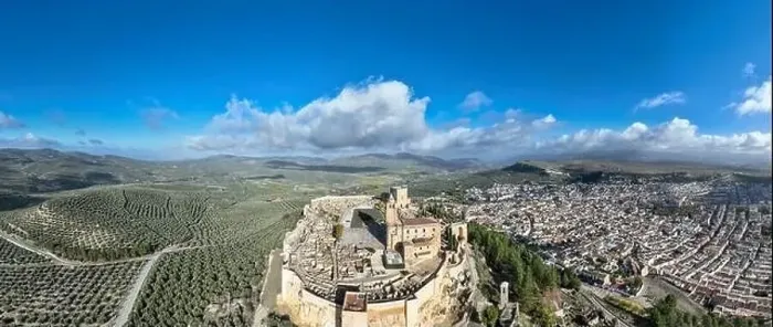 Framed Print : aerial view of the fortress of La Mota in the municipality of Alcalá the Real, Andalusia Framed Print : aerial view of the fortress of La Mota in the municipality of Alcalá the Real, Andalusia