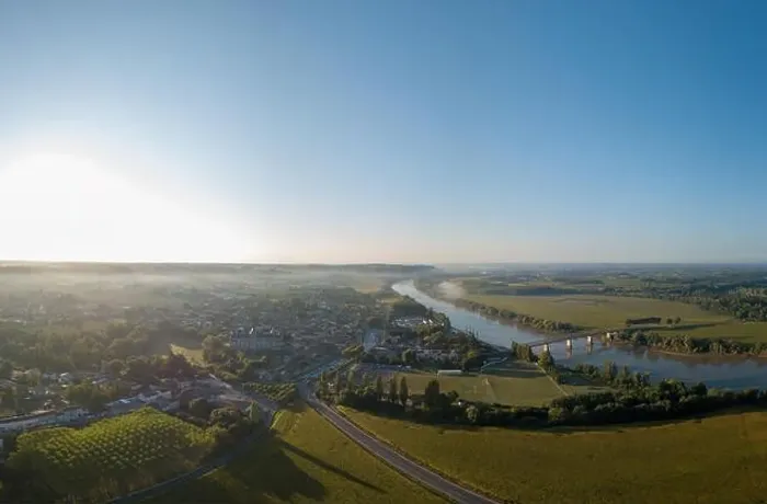 Framed Print : Aerial view, France, the renaissance castle, Cadillac in Gironde, filmed by drone Framed Print : Aerial view, France, the renaissance castle, Cadillac in Gironde, filmed by drone
