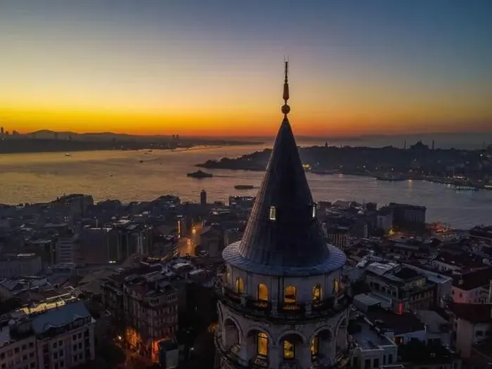 Framed Print : Aerial view of Galata Tower of istanbul Turkey Framed Print : Aerial view of Galata Tower of istanbul Turkey