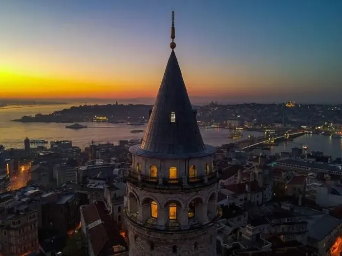 Framed Print : Aerial view of Galata Tower of istanbul Turkey Framed Print : Aerial view of Galata Tower of istanbul Turkey